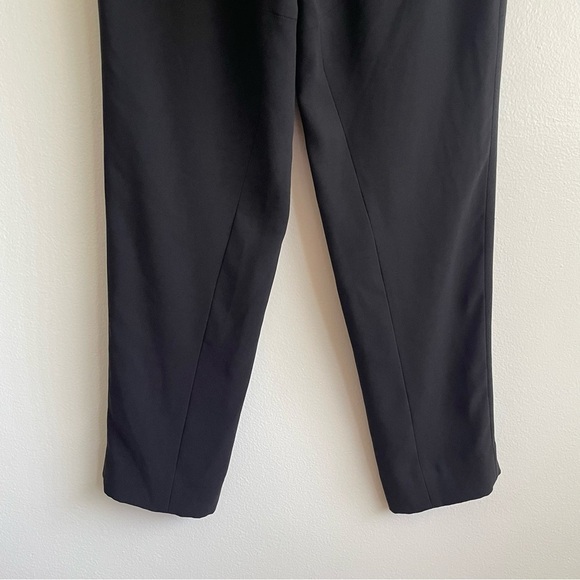 St. John crepe tie wrap bow crepe pants pull on black size 2 office luxury solid - Picture 11 of 13